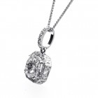 0.81 Cts. 14k White Gold Diamond Miracle Pendant With Halo